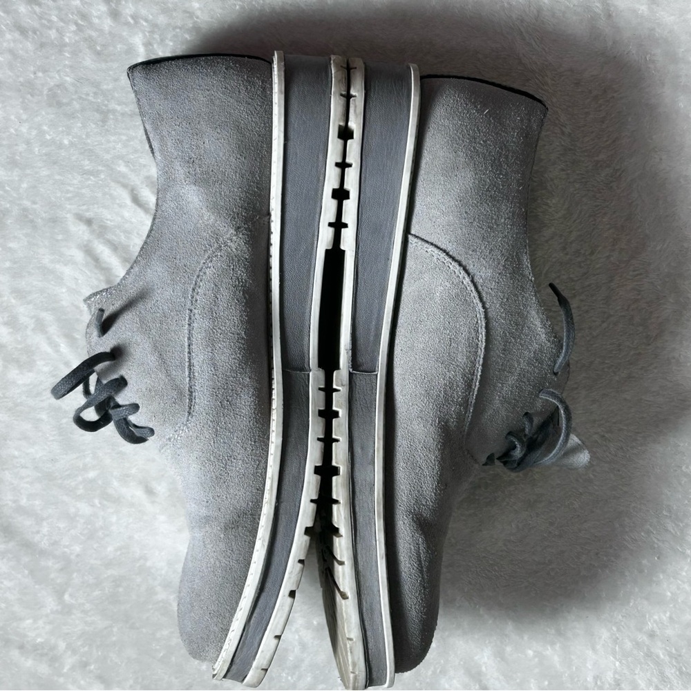Girotti Handcrafted Gray Suede Men's Lace Up Oxfords Size 6 US / 38 EU - Picture 4 of 14